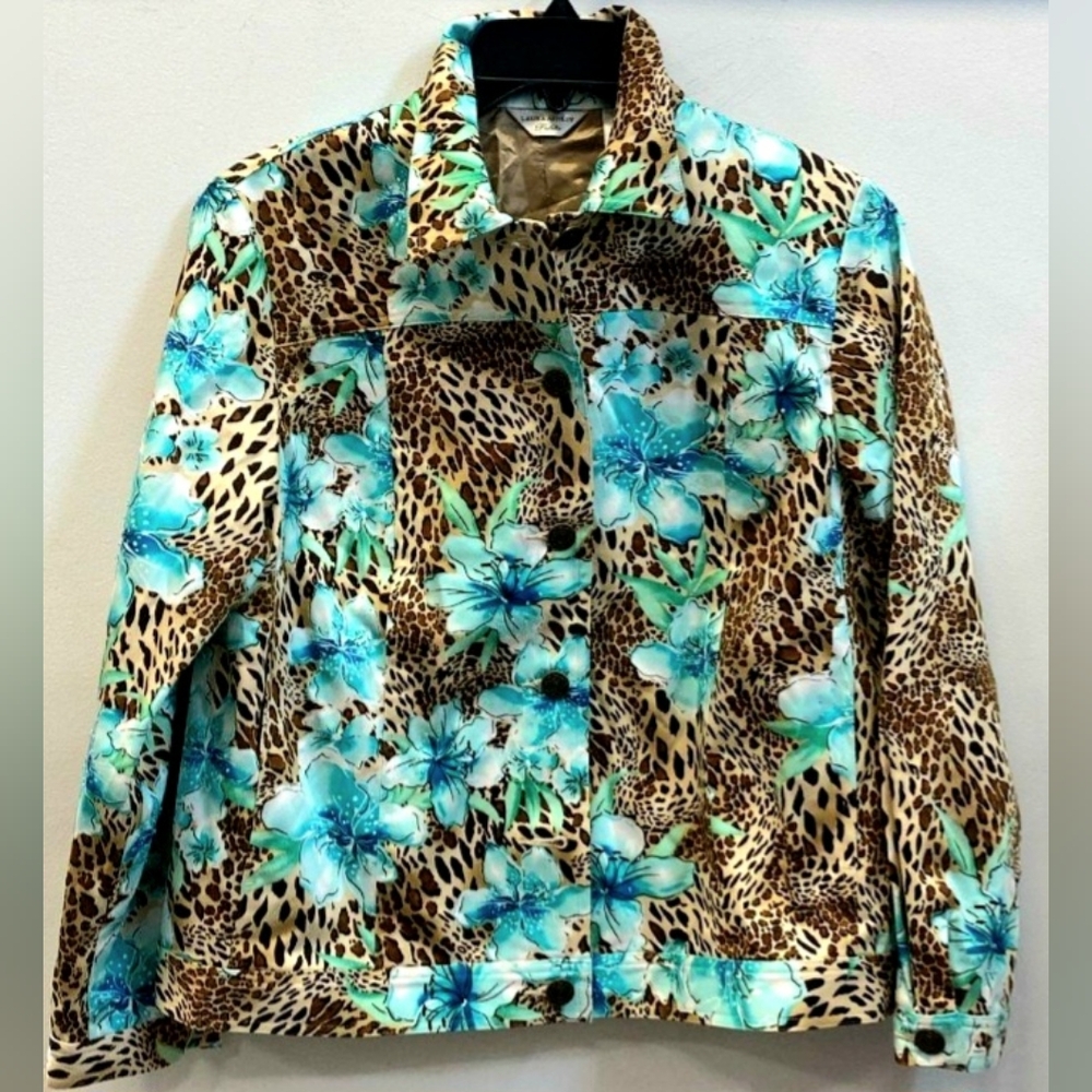 TODAY ONLY $30 !!LAURA ASHLEY BEADED 'ANIMAL ATTRACTION' $98 Jacket Blazer